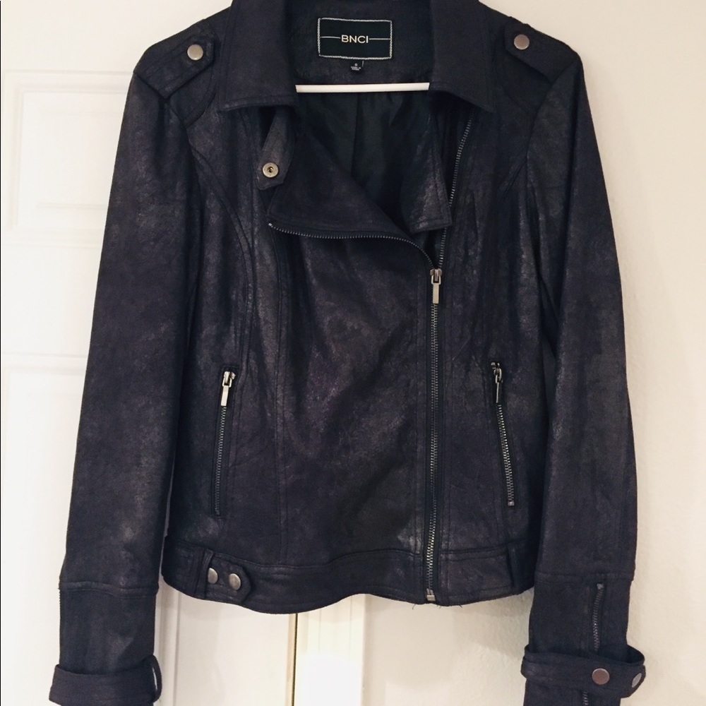 BNCI by BLANC NOIR asymmetric zipper jacket small